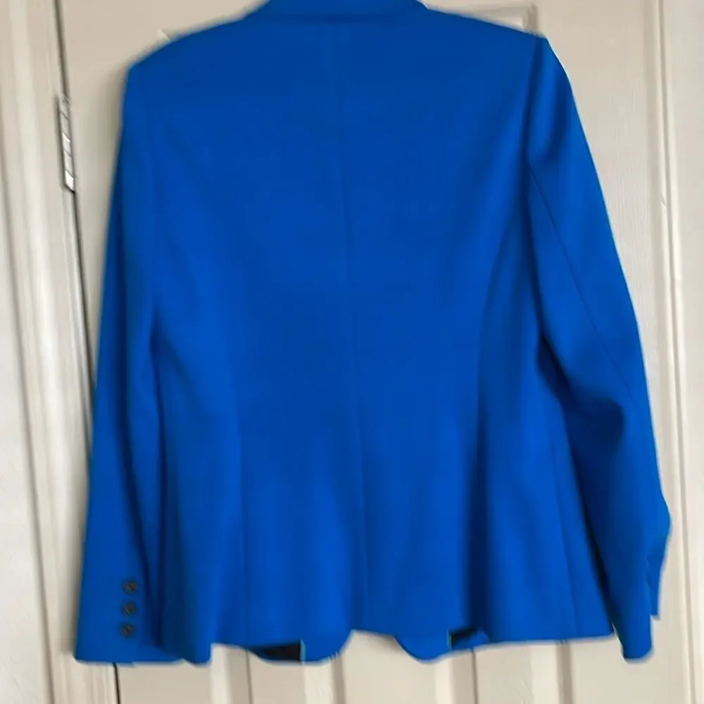 Jacket -blue single button size 10. Beautiful blue fitted